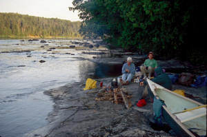 Camp on the rock shelf.