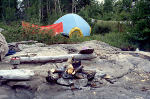 Camp Across from Biscotasing.