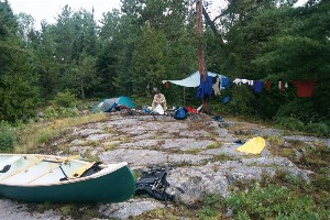 Campsite on Perkins Lake.