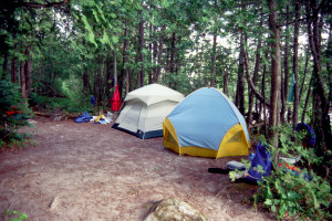 Camp at Wavy Rapids.