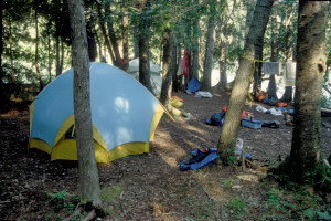 Camp at Devil Shoepack Falls.