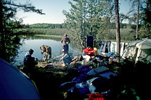 Marsh camp in the morning.