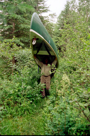 Portaging the Canoe.