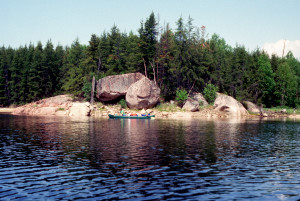 On Rocky Island Lake.