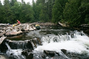 Lunch at a Ledge on Stull Creek.