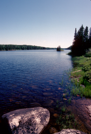 View below first campsite.