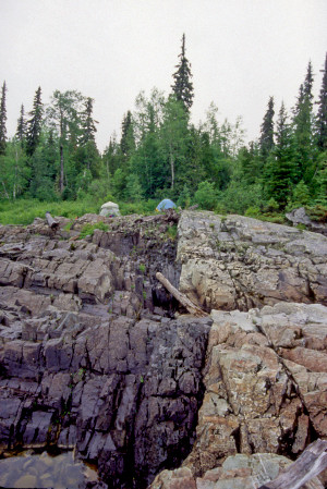 Camp above Big Beaver Rapids.