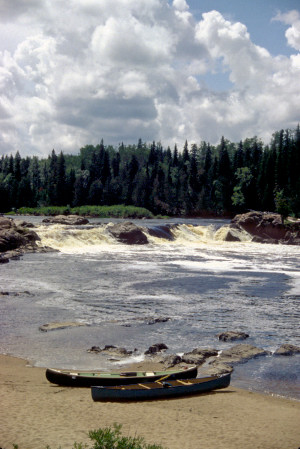 Camp at Glassy Falls.