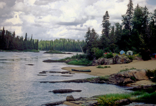 Camp at Glassy Falls.