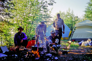 Camp by Whitefish Falls.