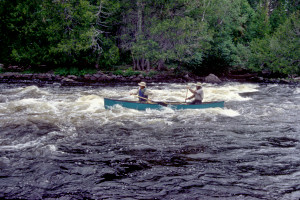 Jim and Doug enter the chute.