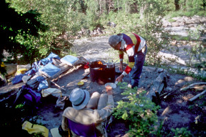 Dinner at the last camp.