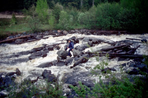 Dam spillway.